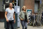 Amsterdam 12 augustus 2015 
Chantal Janzen met haar man Marco op de cornelis schuytstraat