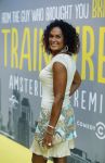 Amsterdam 12 augustus 2015  
Premiere Trainreck in Tuschinski. Chimene v Oosterhout met zoon