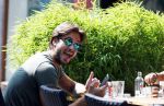 Amsterdam 17 juli 2015
Dave Roelvink met een dame waarvan Dave zegt dat het zijn manager is.