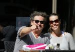 Amsterdam 29 juni 2015 
Dirk Zeelenberg met zijn vrouw Suus op terras