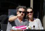 Amsterdam 29 juni 2015 
Dirk Zeelenberg met zijn vrouw Suus op terras