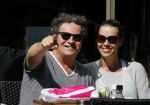 Amsterdam 29 juni 2015 
Dirk Zeelenberg met zijn vrouw Suus op terras