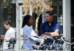 Amsterdam 13 augustus 2015 
Edgar Davids in gesprek met Patrick Maes in  Amsterdam zuid.