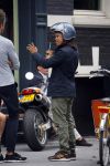 Amsterdam 14 augustus 2015  
Edgar Davids bij cold pressed juicery