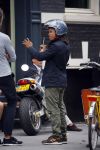 Amsterdam 14 augustus 2015  
Edgar Davids bij cold pressed juicery