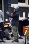 Amsterdam 14 augustus 2015  
Edgar Davids bij cold pressed juicery