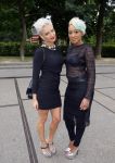 Amsterdam 12 juli 2015  
Modeshow op de amsterdam fashion week. Edmee Verstraten met een vriendin