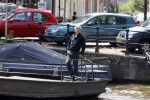 Amsterdam 16 juli 2016
Eric Breij op zijn boot op de grachten van Amsterdam