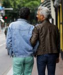 Amsterdam 8 juli 2015  
Frank Sanders met goede vriend Steve Moonen en Bas..en..