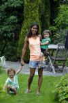 Zandvoort 12 juni 2015
Georgina Kwakye met haar twee kinderen