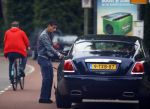 Amsterdam 14 juni 2015
Gerard Spong met zijn hondje in zijn nieuwe Bentley