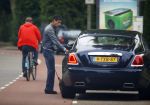Amsterdam 14 juni 2015
Gerard Spong met zijn hondje in zijn nieuwe Bentley