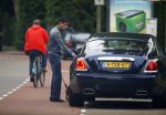 Amsterdam 14 juni 2015
Gerard Spong met zijn hondje in zijn nieuwe Bentley