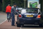 Amsterdam 14 juni 2015
Gerard Spong met zijn hondje in zijn nieuwe Bentley