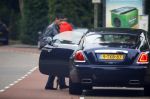 Amsterdam 14 juni 2015
Gerard Spong met zijn hondje in zijn nieuwe Bentley