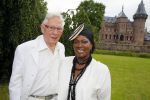 Haarzuilens 17 juni 2015
Haringparty op kasteel de Haar. Gerda Havertong met man
