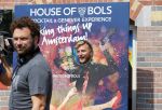 Amsterdam 13 augustus 2015  
Jan Versteegh van BNN tijdens opnames bij Bols