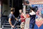 Amsterdam 13 augustus 2015  
Jan Versteegh van BNN tijdens opnames bij Bols