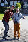 Rotterdam 9 augustus 2015
Edwin Smulders Johnny de Mol en Tomas v d Broek tijdens opnames van het rtl programma Down met Johnny. We gingen naar de premiere naar Wickie de Viking in het nieuwe Luxor.