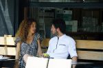 Amsterdam 2 juli 2015
Katja Schuurman met haar nieuwe vriend Freek v Noortwijk bij het restaurant waar hij werkt.