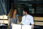 Amsterdam 2 juli 2015
Katja Schuurman met haar nieuwe vriend Freek v Noortwijk bij het restaurant waar hij werkt.
