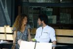 Amsterdam 2 juli 2015
Katja Schuurman met haar nieuwe vriend Freek v Noortwijk bij het restaurant waar hij werkt.