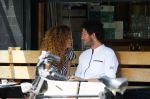 Amsterdam 2 juli 2015
Katja Schuurman met haar nieuwe vriend Freek v Noortwijk bij het restaurant waar hij werkt.