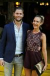 Amsterdam 12 augustus 2015  
Premiere Trainreck in Tuschinski.
Kimberley Klaver met man Bas Schothorst