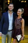 Amsterdam 12 augustus 2015  
Premiere Trainreck in Tuschinski.
Kimberley Klaver met man Bas Schothorst
