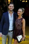 Amsterdam 12 augustus 2015  
Premiere Trainreck in Tuschinski.
Kimberley Klaver met man Bas Schothorst