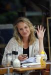 Amsterdam 12 augustus 2015
Kimberly Klaver op terras in Amsterdam zuid