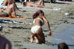 ibiza 28 juli 2015
Estelle Cruijff Joelle Gullit Lilly Becker met zoon Amadues Becker en een zoon uit een eerder huwelijk van Boris op het strand van Talamanca.