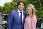 Amsterdam 20 juni 2015 
Trouwen Kimberley Klaver en Bas Schothorst in de Duif in Amsterdam. Liza Sips met vriend  Ralph Mannheim
