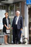 Amsterdam 10 augustus 2015     
Joop Daalmeijer en Maartje v Weegen wachten op de tram.