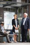 Amsterdam 10 augustus 2015     
Joop Daalmeijer en Maartje v Weegen wachten op de tram.