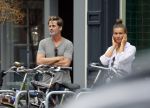 Amsterdam 14 augustus 2015  
Mark v d Loo op straat bij cold pressed juicery