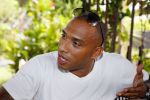 ibiza 7 augustus 2015
Maurice Mobetie (Momo) de ex vriend van Sylvie Meis wordt geintervieuwd voor het duitse blad Gala in zijn club Cavalli ibiza