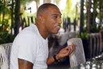 ibiza 7 augustus 2015
Maurice Mobetie (Momo) de ex vriend van Sylvie Meis wordt geintervieuwd voor het duitse blad Gala in zijn club Cavalli ibiza