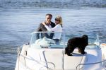 Weesp 16 juni 2015
Jurgen Smit en Milika Peterzon en hond romatisch op de vecht aan het varen met hun boot.