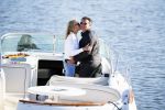 Weesp 16 juni 2015Jurgen Smit en Milika Peterzon en hond romatisch op de vecht aan het varen met hun boot.