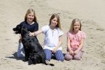 Wassenaar 10 juli 2015
Fotouurtje met Koningin Maxima Koning Willem Alexander en de prinsesjes Amalia Alexia en Ariane op het strand van Wassenaar.