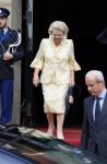 Amsterdam 2 juli 2015  
Prinses Baetrix vertrekt in haar verlengde Volvo bij het paleis.