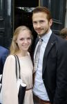 Amsterdam 20 juni 2015 
Trouwen Kimberley Klaver en Bas Schothorst in de Duif in Amsterdam. Raynor Arkenbout met vriendin