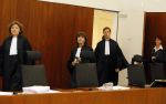 Amsterdam 24 juni 2015 
Rechtzaak Badr Hari inzake Koen Everink in de nieuwe rechtbank (paleis van justitie) in Amsterdam. Zijn advocaat Benedicte Ficq was ook aanwezig. de rechters