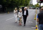 Wimbledon 7 juli 2015
Richard Branson en zijn moeder Eva arriveren bij het tennis tournooi van Wimbledon.
