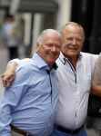 Den Haag 16 juli 2015
Verjaardagsfeestje Frits Huffnagel in Den Haag. Ronnie Tober en Jan Jochems