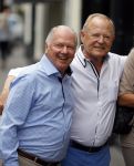Den Haag 16 juli 2015
Verjaardagsfeestje Frits Huffnagel in Den Haag. Ronnie Tober en Jan Jochems