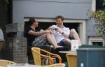 Amsterdam 12 juli 2015
Sipke Jan Bousema met vriend voor hun huis.