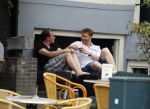 Amsterdam 12 juli 2015
Sipke Jan Bousema met vriend voor hun huis.