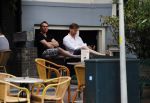 Amsterdam 12 juli 2015
Sipke Jan Bousema met vriend voor hun huis.